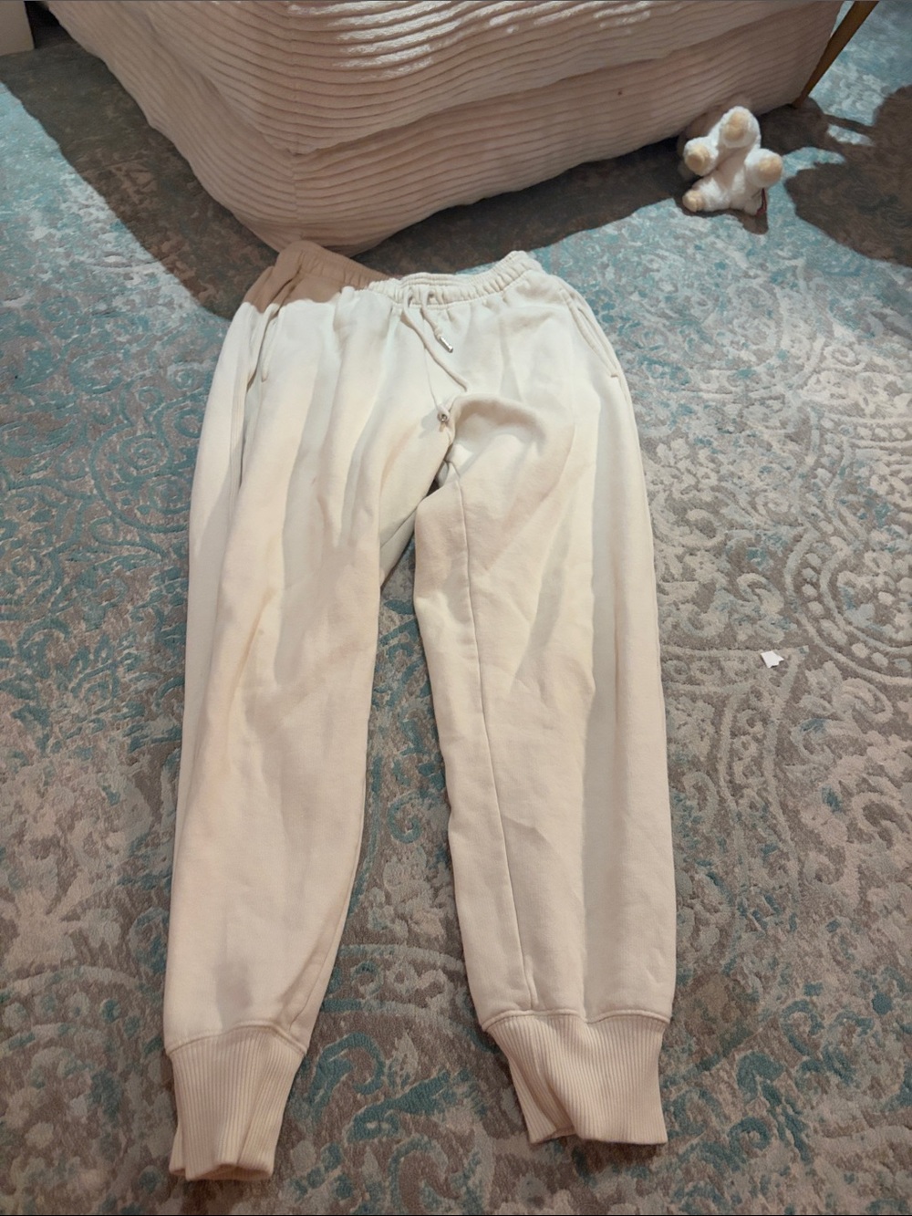 PINK Victoria's Secret Cream Kids Jogger Sweatpants